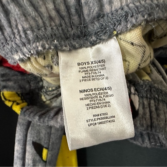 Pokémon | NWT Little Boys 2 Piece Pikachu Character Pajama Set Size 4/5 - Picture 4 of 6